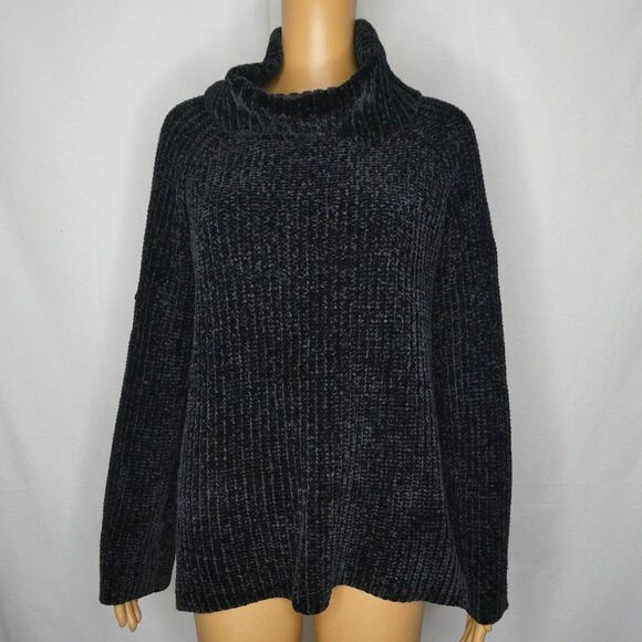 Lucky Brand Chunky Knit RIbbed Turtleneck Sweater - Picture 1 of 9